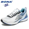 Chaussures décontractées BONA Style hommes course maille tissage supérieur Sport ventiler Jogging marche baskets à lacets