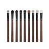 Brushes Professional Handmade Makeup Brushes 1PC Weasel Lynx Fox Goat Hair Slanted Eye Shadow Blending Brush Walnut Handle Make Up Brush