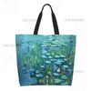 Met Art Lotus Women Axel Shop Bag Eco Bag Sweet Tote Bag Fi One Size Stor handväska Tygväskor FI Y8P9#