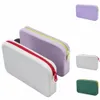 Square Cosmetic Bag Solid Color Silice Storage Bag Sanitary Servett förvaringsväska Makeup Brushhållare Y84P#