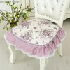 Cushion/Decorative Pillow Thickened Chair Cushion Student Office Stool Cushion With Lace Pastoral Dining Chair Seat Cushions Pad Four Seasons Buttocks Mat Y240401