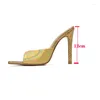 Dress Shoes Ladies Slippers And Sandals 12cm Gold Heels Pointed Toe Rhinestone Silver Thin Heeled Womens Black Vrouw