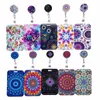 Mandala retráctil carrete hebilla titular de la tarjeta mujeres busin insignia clip niñas titulares de tarjetas médicos enfermeras colgar credencial B1aw #