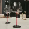 Copos de vinho Glass vermelha de alta qualidade Sommelier Black Tie Burgondy Design da Áustria Riedel Bordeaux Sherry Goblet Crystal Champagne Flutes