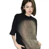 American High Street Black Short Sleeved T-shirt for Womens 2024 Summer Trendy Design Niche Loose and Slimming