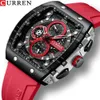 2023 Curren 8442 New Mens Quartz Watch 3ATM 방수 손목 시계 시계 절연 손 달력 광장 디자인 석영 이동 시계