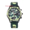 Recycelte Rohstoffe Outdoor-Sport-Tarnuhren Freizeit-Mode-Silikon-Herren-Quarz-Moisanit-Uhr