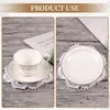 Table Mats 8Pcs Cup Household Hand Crochet Coasters Decorative Placemats