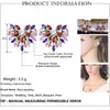 Necklace Earrings Set Pera Fashion CZ Big Dragonfly For Women Multi Color Cubic Zirconia And Engagement Party Gift J217