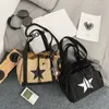 pentagram Prints Nyl Fabric Crossbody Bags For Women Spl-proof Unisex Handbag Big Capacity Shopper Shoulder Bucket Bag 2023 62dy#