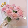 Decorative Flowers 1pc Gradient Rose Flower Handmade Twisted Stick DIY Proposal Wedding Valentine's Day Romantic Gifts Home Decoration