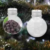 Vasos 10 Pcs Garrafa Esférica de Natal Garrafas de Suco Ao Ar Livre Decorações Plástico Transparente com Tampas Viagem Exibição Vazia Café