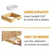 Kitchen Storage 10-Inch Paper Plate Dispenser Space Saving Under Cabinet Bamboo Plates Holder Counter Vertical Drop