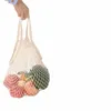 20 färger butikspåsar duk bärbar mesh net påse återanvändbar vikbar frukt grönsak förvaring väska handväska lg bolsas de comptra l8rm#