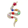 Broches CINDY XIANG strass serpent pour femmes Design multicolore mode Animal broche hiver accessoires de haute qualité