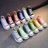 Sneakers High Top Canvas Es Shoes for Kids Girls Boys Anti-Slip Casual Sneakers Toddler Boy Shoes Candy Color Skate Shoes 230410 CONVERITY 3IJC