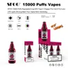 PULD 15K PULD 15000 VAPES Disponibla Puff Vaper Sfog Soul Bar 15000 Puff E Cigaretter 22 ml Förfylld POD MESH COIL 15 Smaker 6 RGB -lampor Elektroniska Cigs Vapor Pen