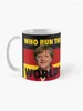 Mugs Who Run The World? Angela Merkel Coffee Mug Thermo Cups For Ceramic Aesthetic