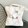 Сумки на плечо для девочек Fi Shopper Bag Kawaii Cats Симпатичные сумки с животными Магазинная сумка Холщовые сумки Большая сумка Сумки Повседневная девушка b78B #