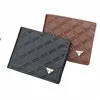 men's Wallet New Fi Casual Leather Mey Bag Short Youth Embossed Plaid Thin Soft Purses Coin Purse Tri-fold Wallet 68er#