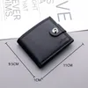 Herenportemonnee Retro geweven patroon PU Leather Heren Korte portemonnee Multi-kaart portemonnee Luxe ritssluiting FI Turnus voor mannen 863B#
