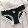 Culotte femme douce glace soie femme dentelle sexy lingerie filles lolita amour arc mignon couleur bonbon slips solide