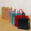 n Woven Shop Bags Laser Glossy Reusable Grocery Bag Tote Bag with Handle Glitter Gift Bag Favor Goodie Package Bags c6io#