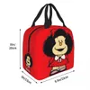 Bolsas de Almuerzo C Aislamiento de Mafalda, Bolsa Enfriadora, Ctenedor de Comida Quino Argentina, Caja Almuerzo Dibujos Animados, Alta Capa N9hn#