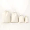 5 Sizes Cott Linen Cloth Drawstring Bags Food Candy Tea Storage Bags Organizer Kitchen Jewelry Packing Pouch Wholesale I7cl#