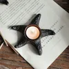Bougeoirs pays américain en fonte rétro porte-étoile de mer lampe Antique apparence étoile chandelier décor à la maison