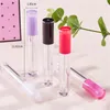 Bottiglie di stoccaggio 5ML 5/10/50PCS ABS Lip Gloss Tubi Vuoti Lipgloss Tubo Bianco Arancione. BlackCap Rossetto FAI DA TE Contenitore di Imballaggio All'ingrosso