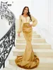 Casual Dresses Missord Yellow Velvet Mermaid Evening Women Elegant V Neck Lantern Sleeve Sequin Bodycon Maxi Prom Party Dress Long Gown