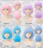 Wigs MUMUPI Short Wig Bob Synthetic With Bangs For Black Women Blonde Pink Red Black Natural Hair Bob Wig Cosplay Lolita