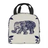 Jolie éléphant à lunch à lunch tote boîte à lunch bac à lunch sac à déjeuner sac thermique 5113 #