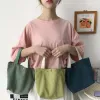 small Corduroy Lunch Bag for Women 2023 Eco Canvas Portable Tote Bags Mini Female Students Bento Picnic Food Bag Travel Handbags A83f#