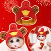 Hundkläder Cat Headgear Year Warm and Sweet Pet Hat Teddy Bichon Dress Up Ornament Transformation Huvudbonad leveranser