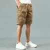 Short d'été pour hommes, imprimé Camouflage, poches géométriques, taille haute élastique, pantalon de sport ample, Style Preppy