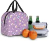 Daisy Frs Butterfly Purple Sac à lunch Voyage Travail Bento Cooler Réutilisable Fourre-tout Boîtes de pique-nique Sacs isolés pour femmes t750 #