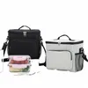 Sacs à lunch isolants thermiques pique-nique grande capacité sac à bandoulière avec poignée sac à lunch boîte étudiants Bento stockage nouveau E9YI #
