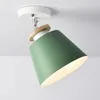 Plafondlampen Nordic Macaron E27 Lamp Modern Smeedijzeren Licht Hoek Verstelbaar Voor Gang Keuken Bar Restaurant Café