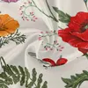 Tischdecke Pflanzen Blumen und Schmetterlinge Provence-Stil Runde Tischdecken Tischdecke Matte Picknicktischdecke Wachstuch Campingtischdecke Y240401