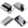 Porta della carta FI Stainl Steel Sier Alluminio Case di credito Case Women Wallets Men Card Box Box Organizzatore Busin E3rd#