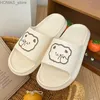 Thuis Schoenen Lovely Bear Vrouwen Slippers Thuis Sandalen Cartoon Slippers Strand Mannen Zomer 2024 Paar Unisex Antislip Zachte zool Slides Schoenen Y240401