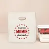 super Mamie Print Pattern Cooler Lunch Bag Portable Insulated Canvas Bento Tote Thermal Picnic Food Storage Pouch Gift for Mamie u8Jf#