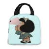 mafalda Lunch Bag Kid Women Insulati Portable Waterproof Picnic Coole Bag Breakfast School Reusable Food Bag Bento Box C2Wp#