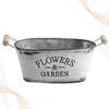 Vases Vintage Flower Bucket Planteur en métal Pots rustiques pour jardin