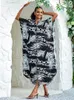 Fitshinling Pockets Cotton Beach Cover-Ups Swimwear Outfits For Women Robe Bohemian Vintage Oversized Long Dress Outing Vestidos