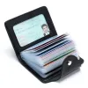 Titular de la tarjeta Busin ID de ID de la tarjeta de crédito Fi Femenina 24 tarjetas Slim PU Leather Pocket Case Monin Purse M3O3#