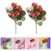 Party Decoration 3 Pcs Simulated Strawberry Ornament Decorations Artificial Stem Fake Branches The Gift Adorn Household Desktop Decors