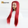 Bombshell Wine red 13*4 Synthetic Hair Front Lace Wig Glueless Heat Resistant Fiber Hair Natural Hairline Free Parting Women Korean high temperature fiber wig